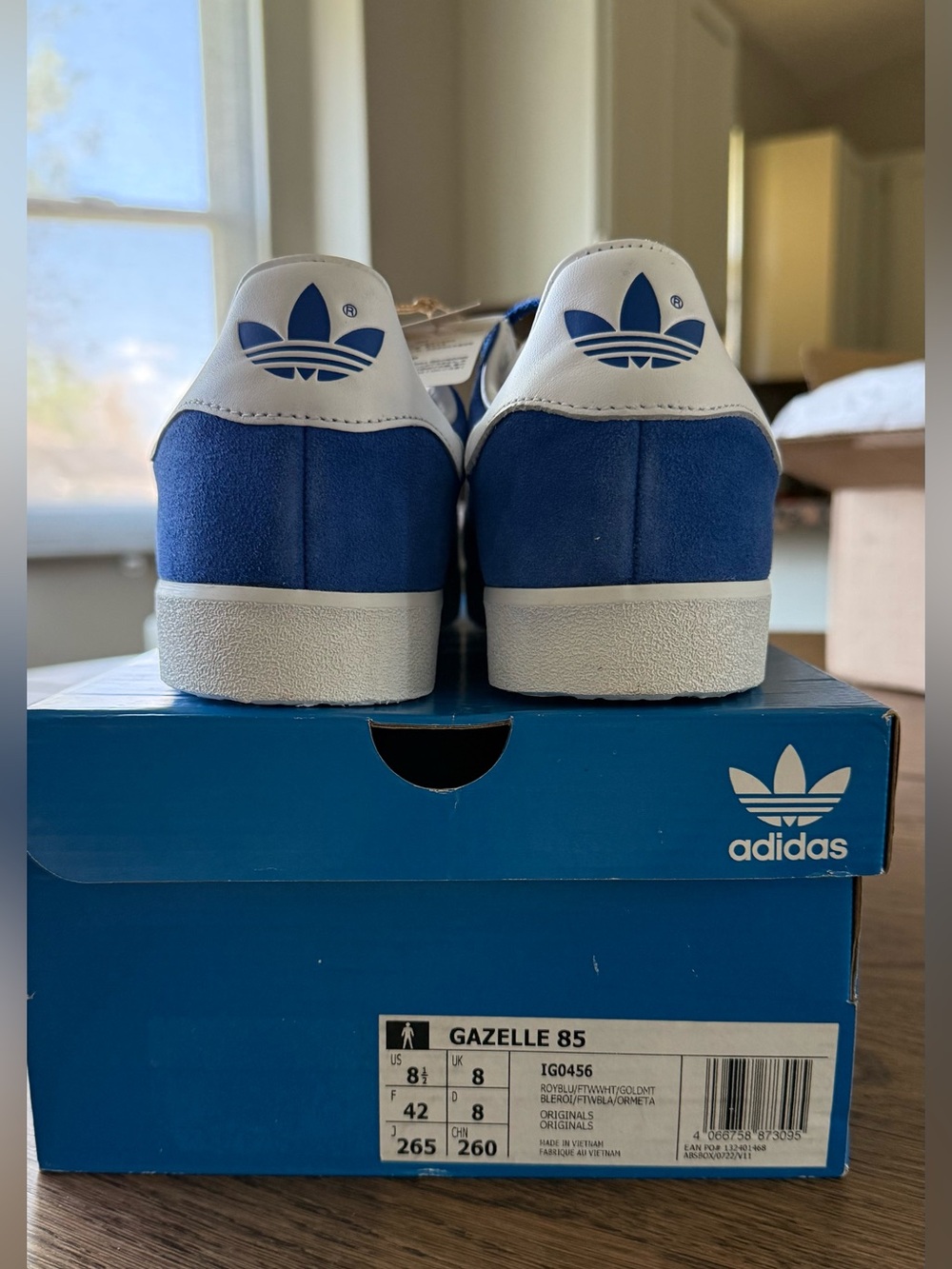 Adidas Gazelle 85 Royal Blue unisex W10/M8.5 - Picture 6 of 8